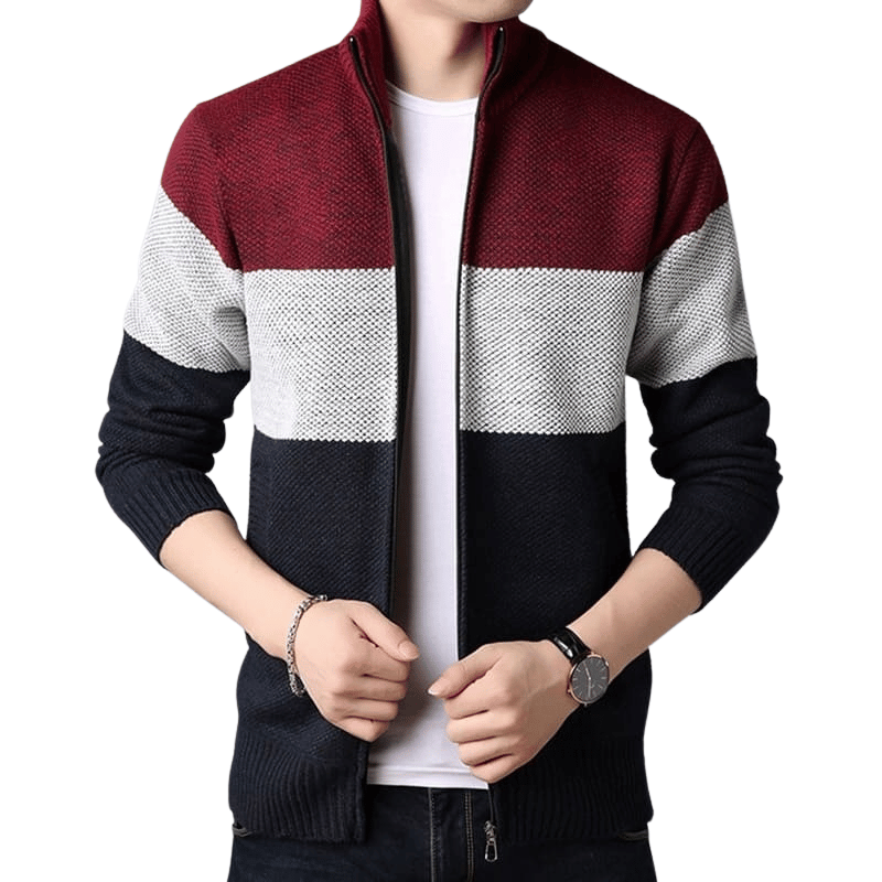 Cardigan Masculino Vinho