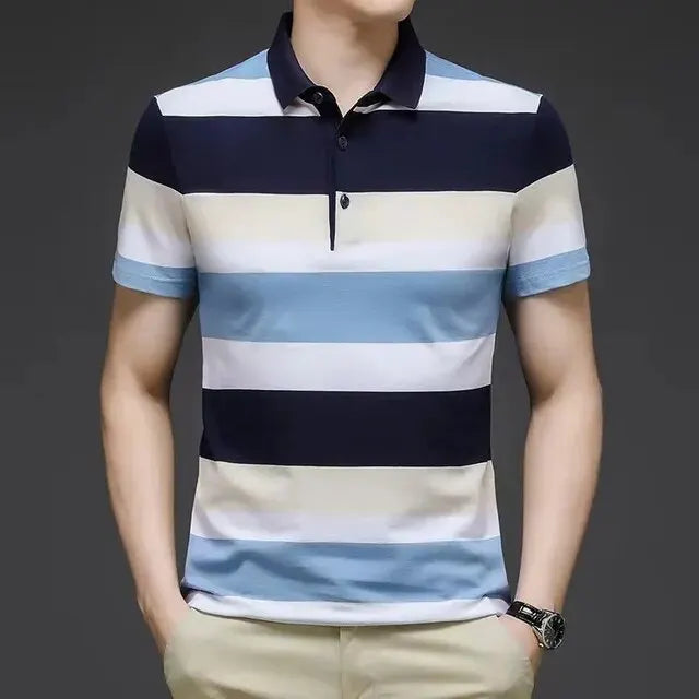 Camisa Masculina Polo Listrada