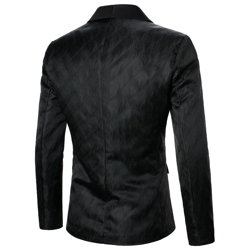 Blazer Masculino Preto Texturizado