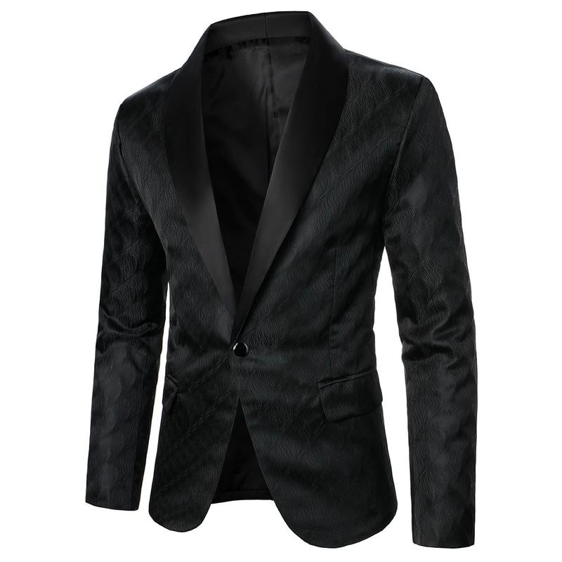 Blazer Masculino Preto Texturizado