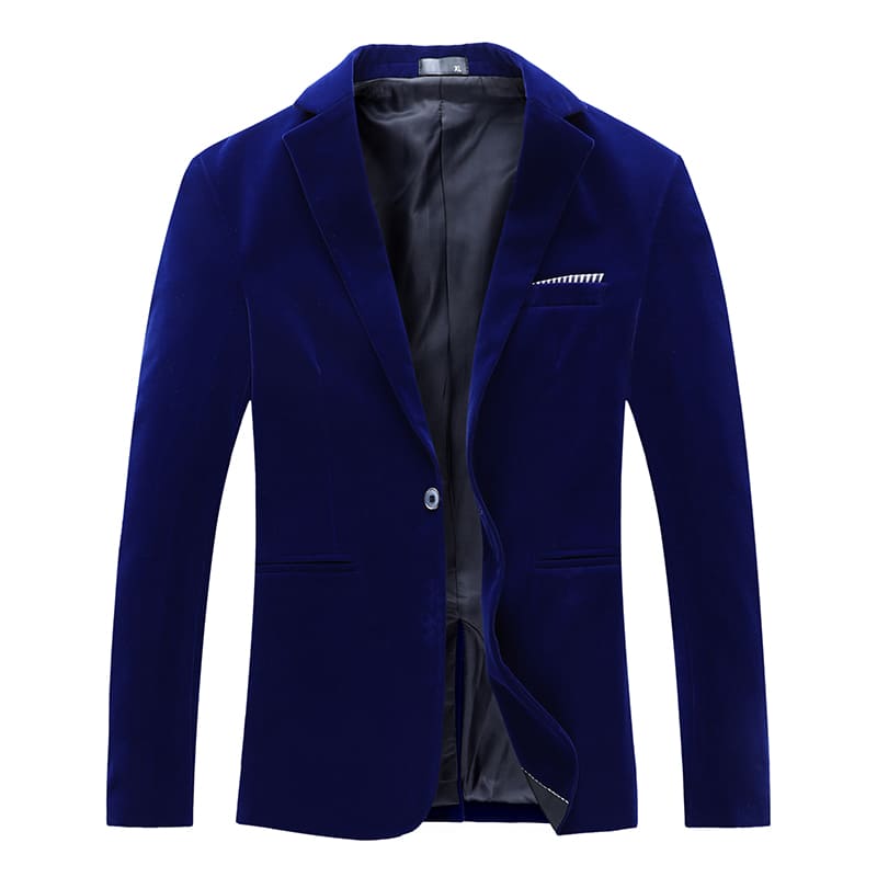 Blazer Masculino Aveludado Azul