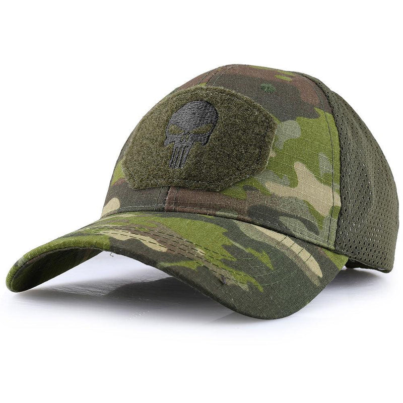 Boné Camuflado Multicamadas Ajustável - SkullHat - Loja Justa