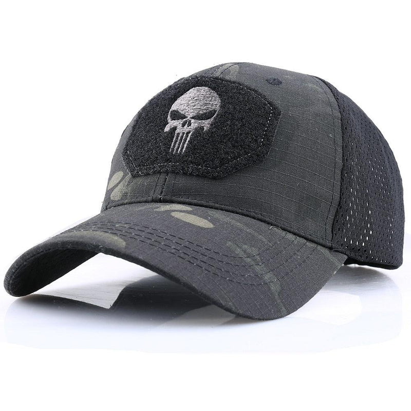 Boné Camuflado Multicamadas Ajustável - SkullHat - Loja Justa